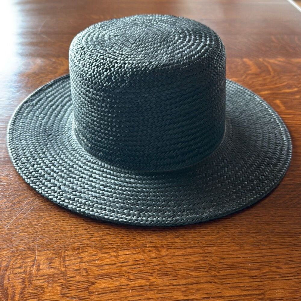 Vintage ESPIRIT Black Straw Hat Women’s Size Small - Picture 3 of 11